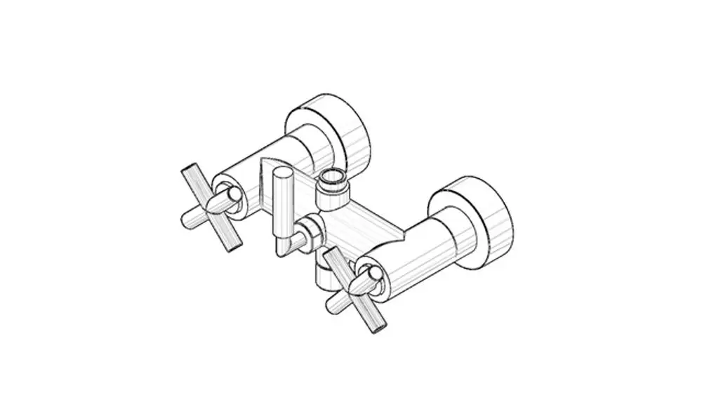 DORNBRACHT Anschluss für Wanne Wand ERSATZTEILE 04171002001 200 x 215 x 140 mm Weiß matt, 04171002001-10 Galeriebild 1